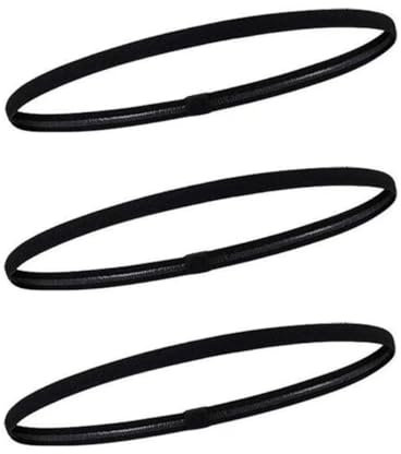 3 Stück Haarband Jungs Sport, Haarband Herren,Haarband Sport Kinder,Haarband Kinder Jungs Fussball Haarband Jungs,Elastisches Haarband rutschfeste Stirnbänder Kinder Haarbänder Damen Dünn-Schwarz
