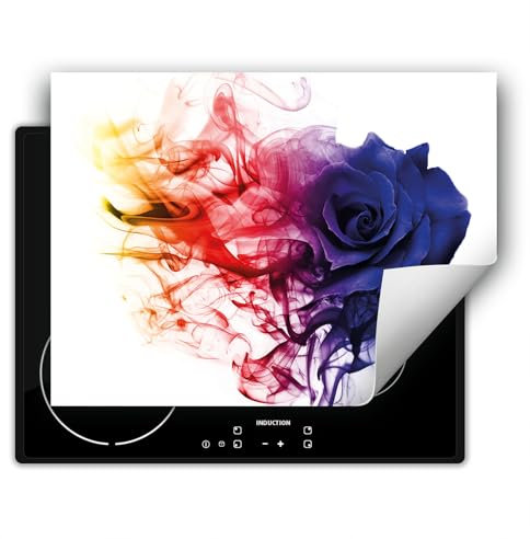 DarHaus Copri piano cottura induzione 80x52 cm copertura per piano cottura vinile - colorato - rosa