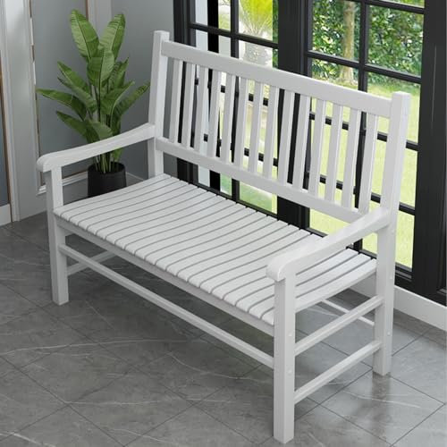 HJYryhyfddply Gartenbank, Bank mit Rückenlehne Und Armlehnen for Veranda, Terrasse, Garten, Rasen, Balkon, Hinterhof Und Innenbereich, 126,5 cm L X 58 cm B X 98 cm H (Color : B)