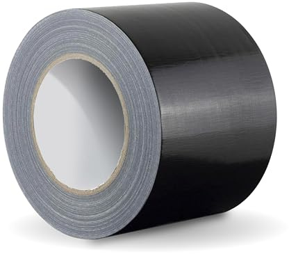 AREABOXES Cinta Americana Reforzada, EXTRAFUERTE [50 Metros X 50mm] Cinta Americana Multiuso, Para Reparar, Fijar, Agrupar, Reforzar O Sellar. Impermeable, Resistente Al Agua. (1, NEGRO, 50Mx50mm)