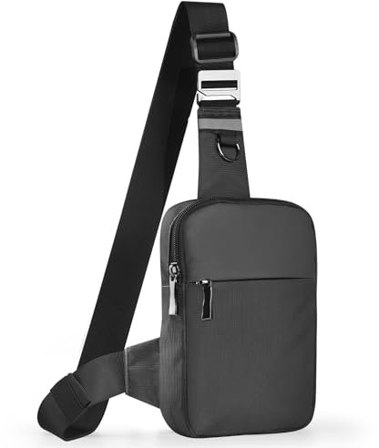 Tibroni Sling Bag Umhängetasche Brusttasche Schultertasche Herren Damen mit RFID-Blockierung, Shoulder Bag, Chest Crossbody Bag, Herrentaschen Klein