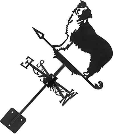 BEBEMOKO Weathervane Windrichtungsanzeiger Metall Wetterfahne Im Europäischen Stil Für Garten Terrasse Und Dekoratives Accessoire Für Präzise Windmessung