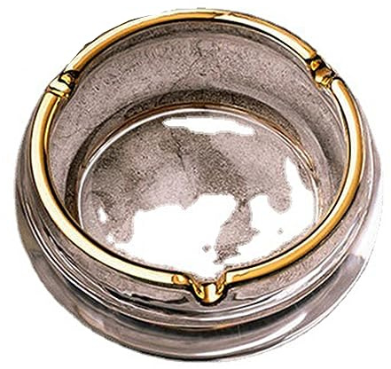 Mesa Cenicero De Cristal Pesado con Personalidad Creativa, Cenicero Grande for Ceremonia del Té, Cenicero for Sala De Estar Y Oficina Interiores Exteriores(15cm)