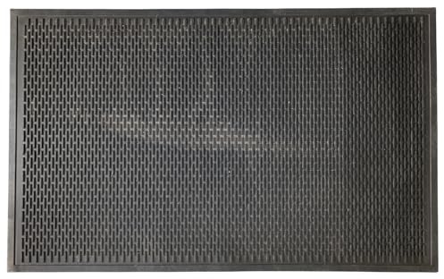Heavy Duty Rubber Scraper Door Mat 140 x 85 cm | 8 mm Thick | Outdoor and Indoor Dirt Trapper Mat | Non Slip, Easy Clean Entrance Mat for Homes, Offices and Commercial Use