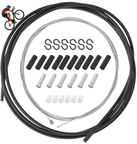 Bicycle Brake Cable Set, Universal Bike Cable Housing Set, Bicycle Cycling Shifter Cable Housing Kit, Bicycle Gear Cable Kit, Bicycle Inner Cable Set for Mountain Road Bike Repair