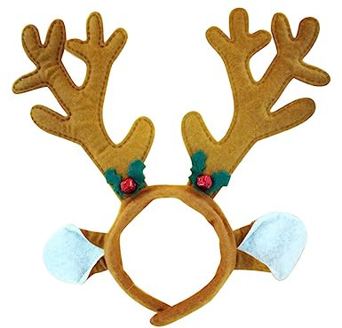 MERRYHAPY Hirschgeweihschnalle Weihnachts-haarreif Für Kinder Mit Glöckchen Stirnband Weihnachts-haarschmuck Kopfschmuck
