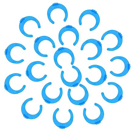 SOLUSTRE Water Filter Fitting 1/4 Locking Clips 100pcs Blue Locking Quick Connect Fittings for Easy Replacement