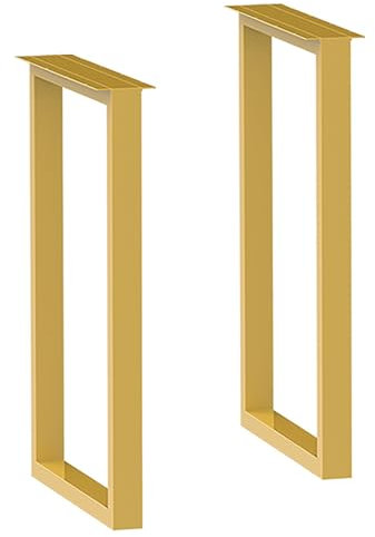 Metall-Tischbeine mit verstellbaren Füßen und Befestigungsschrauben für DIY-Möbelprojekte, einfache Montage für Couchtisch, Wohnzimmer und mehr, goldfarben, 40 x 100 cm, robust und stilvoll