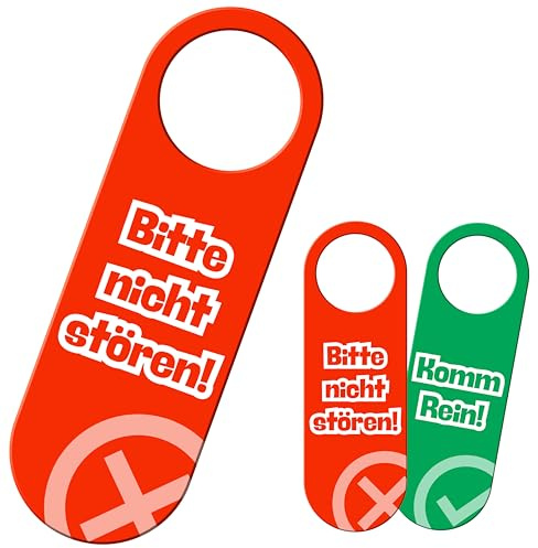 Yezirzax 1 Stück Bitte Nicht Stören Schild, Beidseitig Bedruckt Bitte Nicht Stören und Komm Rein Türschild, Türschild Türanhänger für Kinderzimmer Heim Bürotüre Zimmertüre Hotel
