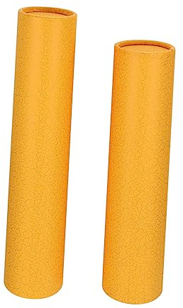 DOITOOL Teleskop Posterrohr aus Papier, Orange, mit Sicherem Verschluss | Versandhülsen, Papieraufbewahrungsröhre, Verpackung Röhre, Versandrohr für Zeichnungen
