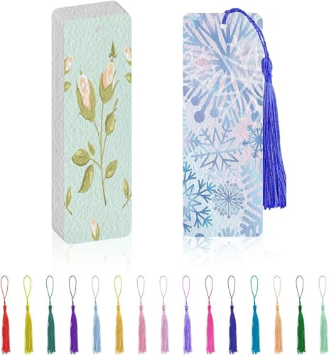 100 Fogli Carta Acquerello 300 gr Cotone, 15 x 5 cm Carta per Acquerello, Cartoncino Bianco, Blocco Carta per Acquerelli, DIY Segnalibro per Pittura Fai Da Te, Biglietti di Auguri, con 15 Nappe
