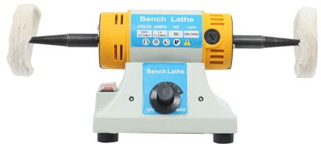 KANBCNG Lucidatrice da tavolo con accessori, 320 W, multifunzione, lucidatrice da tavolo, 220 V, per ambra, cera d'api, metallo