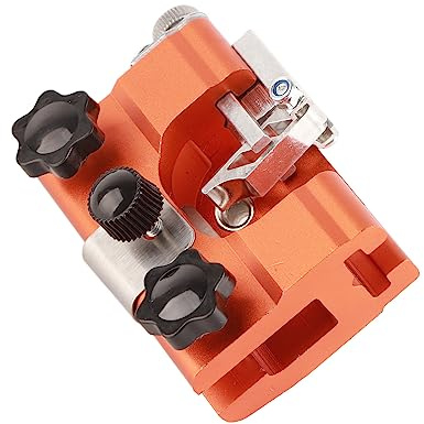 Sorandy Chainsaw Sharpener Jig Kit, Portable Universal Chain Saw Tool with 10Pcs Burr & Cleaning Brush for All Kinds of Electric Chainsaws