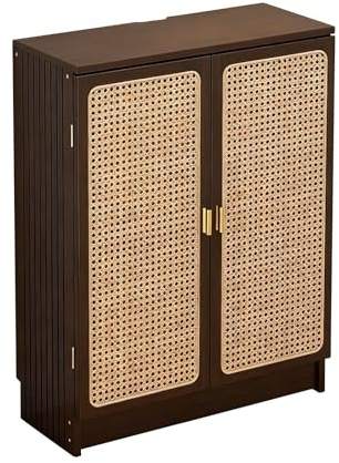 Cache-Radiateur, Armoire Avec Rotin Boîte À Compteur Rangement, Pour Salon Cuisine Salle De Bain Entrée Cache Chauffage(80x50x25cm/31.4x19.6x9.8in)