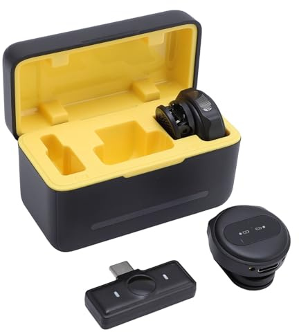Jiawu Influenza del Kit Wireless a Microfono Microfono a Lavalier 2.4g, Apparecchiature di Registrazione Professionale per Interviste Alla Trasmissione Video