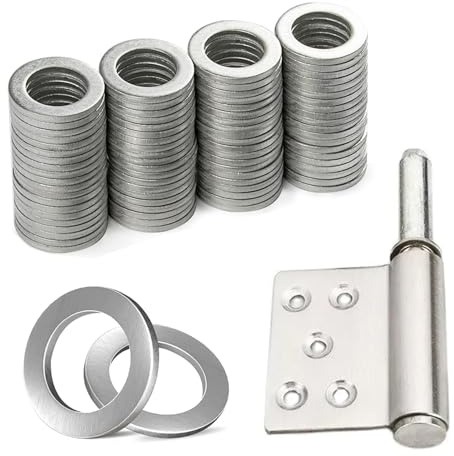 XoeLLe 120 Pcs 10 x 15 x 1,5mm Hochwertige Unterlegscheiben Tür Unterlegscheiben Beilagscheiben Set für Zimmertür Sanitär Wasserhahn Wasserleitung Gartenschlauch Duschköpfe Dichtung