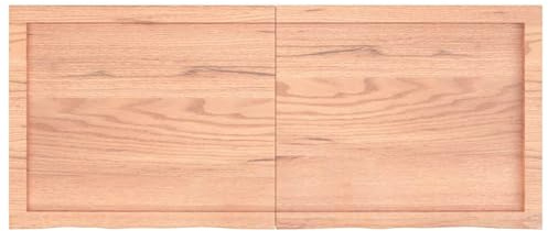 PUGYNBK Estante Plegable Madera Roble Marrón 120x50 cm | Biselado Natural, Barnizado, Multiusos para Baño, Armario o Escritorio, Hecho a Mano