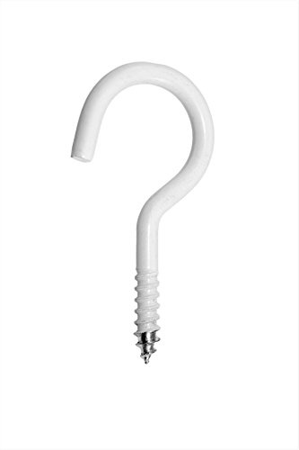 SN Wäscheleinenhaken/Schraubhaken/Deckenhaken 65mm weiß (10 Stück)