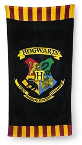 Harry Potter Groovy Uk Handtuch, Baumwolle, schwarz, 75 x 150 cm