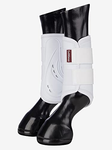 Lemieux ProShell Pferdestiefel in Weiß mit 360 Grad Schutz – weiches perforiertes Innenfutter – stützt und schützt die unteren Gliedmaßen – groß