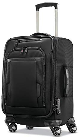 Samsonite Unisex-Erwachsene Pro Travel Softside Erweiterbares Gepäck mit Spinnrollen, Schwarz, Pro Travel Softside Erweiterbares Gepäck mit Spinnrollen