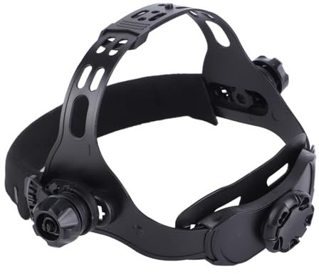 Copricapo di ricambio, fascia regolabile per maschera per saldatore di saldatura per accessori per casco di saldatura con oscuramento automatico solare, bianco e nero(Nero)
