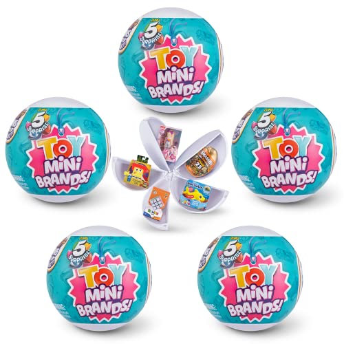 ZURU 5 SURPRISE Series 1 Wave 2 (5 Pack) Miniature Minis 77126 Toy Mini Brands Cápsulas coleccionables (Paquete de 5), Individual, Color, Pack de 5