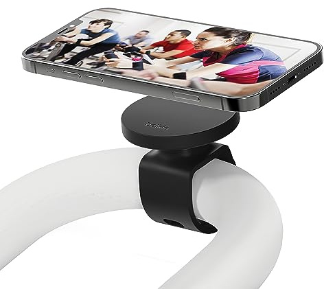 Belkin Fitness Mount with MagSafe (for Gym Equipment, Magnetic Cellphone Mount Holder Handlebar Strap for Indoor Cycling, Treadmill, Spin Bike, Elliptical for iPhone 14, iPhone 13, iPhone 12 series)