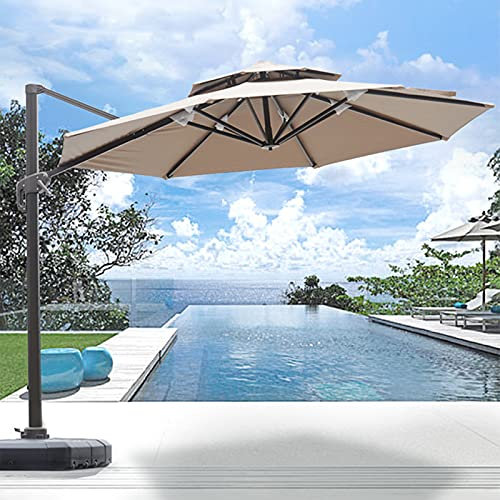 TRGCJGH Parapluie De Marché De Jardin Parasol De Table D'extérieur avec 8 Nervures Robustes pour Jardin Piscine Pelouse Et Jardin,2.5 * 2.5m