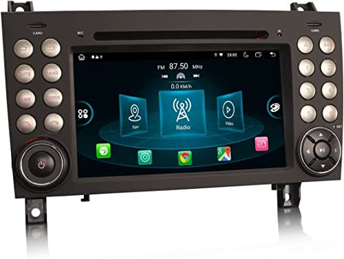 Erisin 7 pollici Android 14 Autoradio con GPS per Mercedes-Benz Classe SLK R171 SLK200 SLK280 Supporto DAB+ Wireless CarPlay Touchscreen Android Auto Radio WiFi 4G FM Bluetooth A2DP RDS 4GB + 64GB