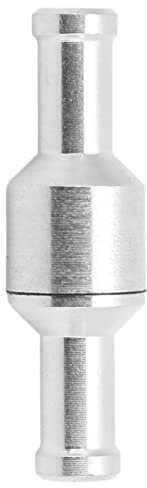 Clapet anti-retour conduite de carburant, clapet anti-retour à 1 voie en alliage d'aluminium argent pour eau huile Diesel essence ligne de carburant(8mm)