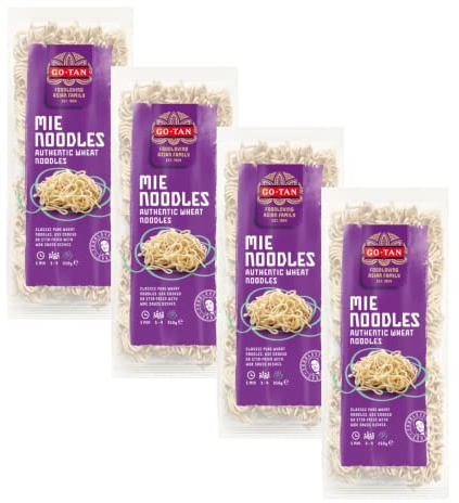Go-Tan | Mie Noodles Giapponesi | Tagliatelle Pasta Giapponese | Farina di Grano Tenero - 4 x 250 Gr