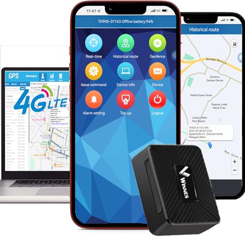 Zeerkeer 4G Mini Traceur GPS Voiture - Alarme Intelligente, Suivi en Temps Réel, Aimant Intégré - Portable pour Voitures, Personnes Âgées, Enfants TK913
