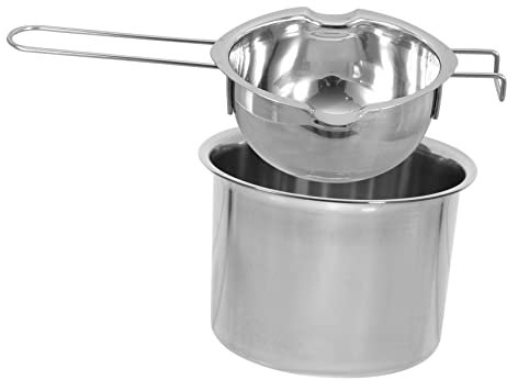 YARNOW 1 Juego Crisol Olla Calentador De Velas Ollas De Queso para Derretir Calderas De Chocolate Dulces Al Baño María Olla para Calentar Chocolate Acero Inoxidable Impermeable Colocar