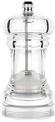Molino de Pimienta Molinillo de Pimienta Molinillo De Sal Y Pimienta De Acrílico Transparente Molinillo De Pimienta De Sal Marina Recargable Coctelera De Pimienta De Cocina Molinillos de Especias Moli