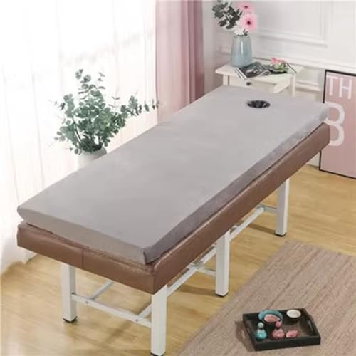 Testa Quadra/tonda/trapezoidale Coprimaterasso Per Letto Spa Coprimaterasso In Memory Foam Antiscivolo Con Buco 6 Cm Di Spessore Lettino Da Massaggio Accessori Per Massagg(Size:75x190cm,Color:Grigio)