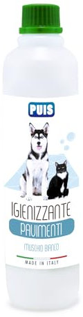 Puis Detersivo Pavimenti Animali Igienizzante 500ml - Elimina i Cattivi Odori - Profumo Muschio Bianco
