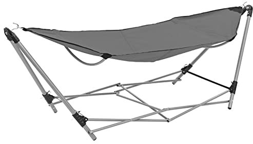 Hängematte mit faltbarem Ständer Grau, CIADAZ Hammock, Outdoor Hängematte, Hängematten Garten, Hängematte Für Draußen - 44366