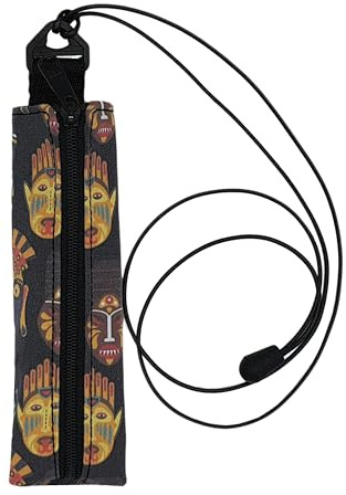 Plan B, Schutzhülle für Elektronische Zigarette/Vape Pen 2,50 cm Durchm., 100 cm Lanyard, Mehrfarbige Masken, Unisex, Stoff (Afrika)