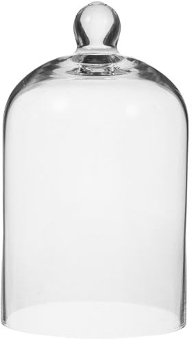 Cabilock Aromatherapy Cover Transparent Glass Dome for Preserving Eternal Flowers Safe No Flame Design with Dust-Proof Lid Unique Dried Flower Display Case for Home Decoration