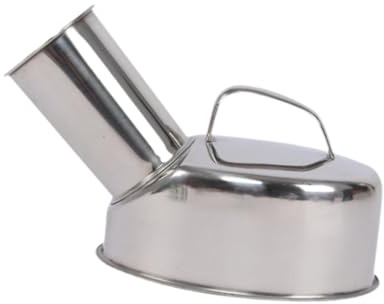 MagiDeal Urinario de acero inoxidable, orinal para hombres, orinal masculino, botella para orinar para conducir a casa al aire libre para niños varones