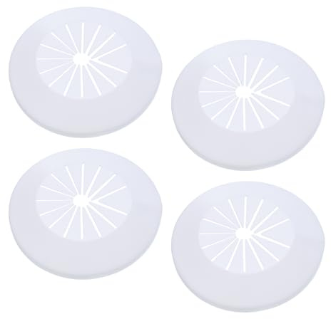 PATIKIL Water Pipe Cover Decoration Fit 0.55-1.77(14-45mm), 4 Pcs Flange Water Pipe PP Plastic Escutcheon Plate Collar Drain Line Cover Radiator for Wall Pipe Tube Decor, White