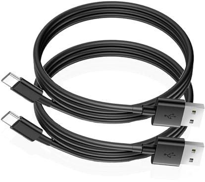 2-Pack Short iPhone 16 CarPlay Cable for iPhone 15/16/16 Pro Max/Plus Charger Cable, USB A to USB C Cable Compatible Apple Sir TV 4K Remote, CarPlay Type C Adapter Chargomg Cable Power Cord (Black)