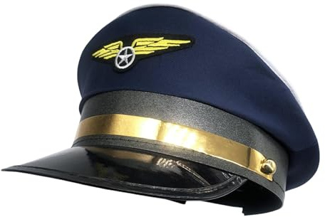 Casquette de pilote, chapeau de pilote de ligne | Chapeau de Costume d'avion, chapeau de marin, casquette,Chapeau de pilote de fête à thème aérien, chapeau de Costume d'avion, chapeau de marin, casque