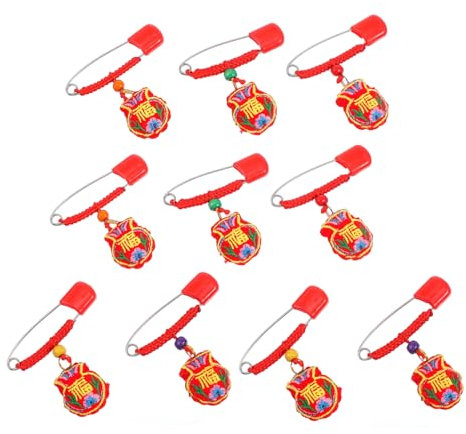DIYEAH 10St Stift Skin duftsäckchen Clothing Fastener Diaper Safety pin duftsachets tragbare Beuteltasche chinesische Beuteltasche Neugeborene windelnadel Stickbeutel Stoff