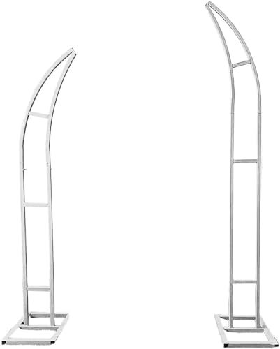 Metallo Cu ed Arco di Matrimonio Supporto per Cerimonia Decorazione Mezza Luna Palloncino Arco per Matrimonio Festa di Compleanno Anniversario 2,1 m + 2,5 m Bianco