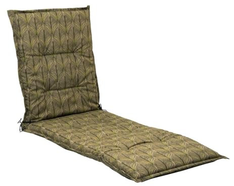 Generisch Liegenauflage - 60 x 190 cm - Grün - mit Stehsaum - Blättermotive