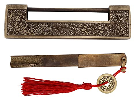 Small Hasp Latch, Retro Box Latch, Antique Brass Horizontal Padlock for Boxes, Cabinets