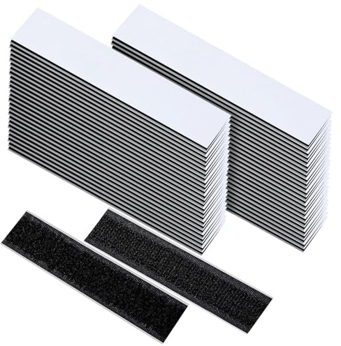 50 cintas de velcro, cintas adhesivas de doble cara, autoadhesivas, reutilizables, para paredes, puertas, mesas, colgar cuadros