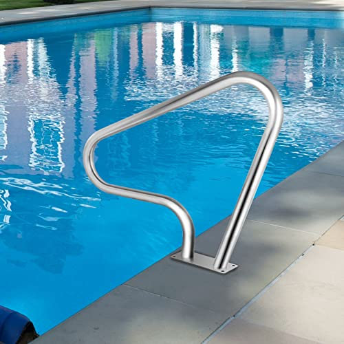 MYRDBT Pool Rail Pool Railing, Pool Handrail, Pool Deck Handrails,Swimming Pool Guide Rail with Quick Mount Base,Premium Stainless Steel Pool Handrails,300LBS Load Capacity